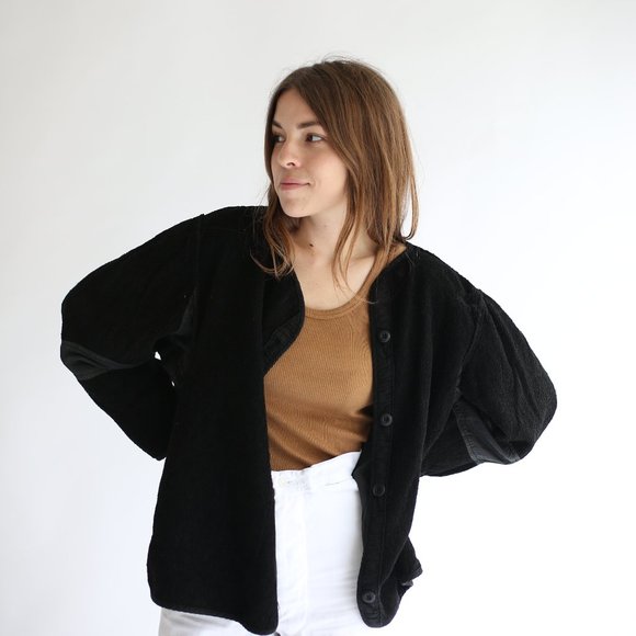 RAWSON CHICAGO Vintage Black Overdye Pile Liner - Picture 2 of 5